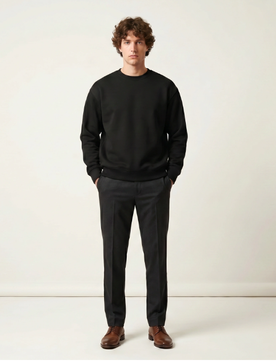 Boxy Fleece Crewneck Sweatshirt