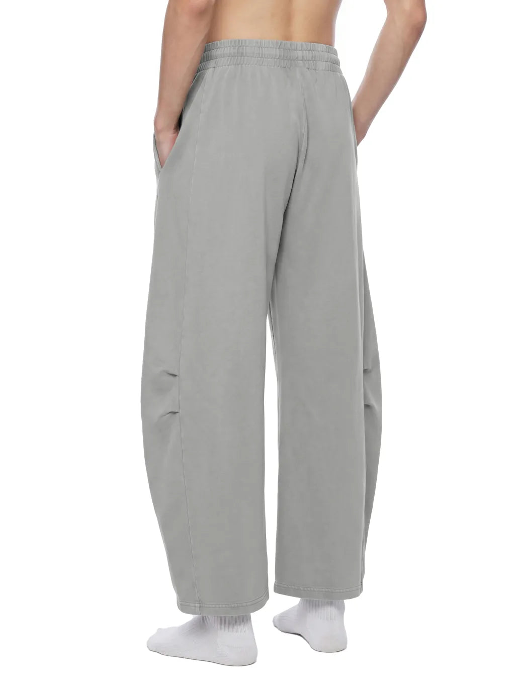 Unisex Mineral Wash Barrel Leg Pants